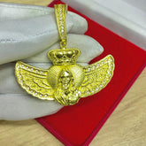 PINGENTE JESUS ASAS CRAVEJADO