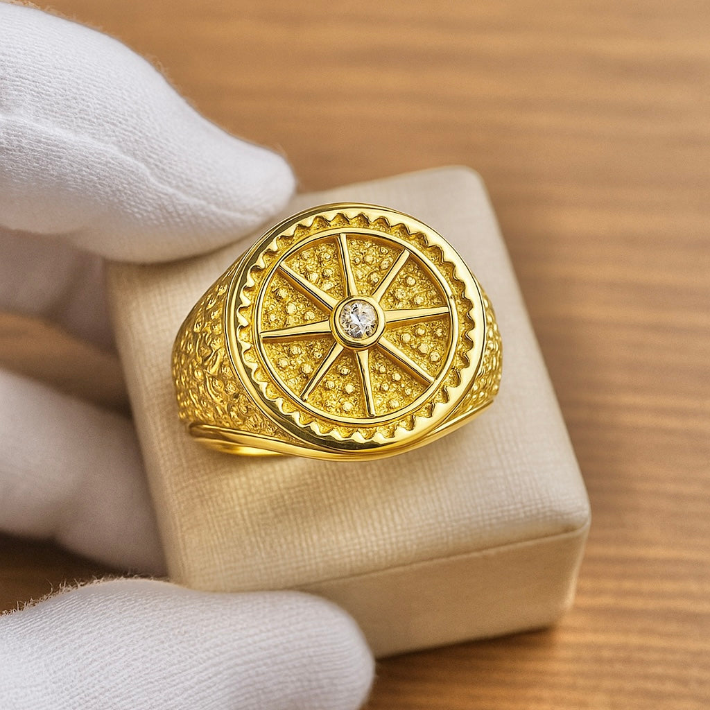 ANEL ROSA DOS VENTOS CRAVEJADO