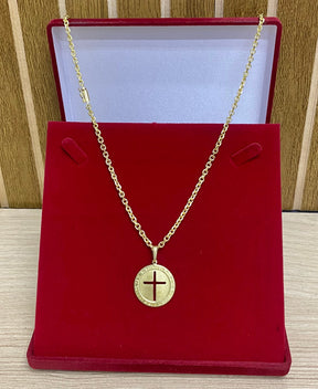 CORRENTE ELO CADEADO QUINA 4MM + PINGENTES