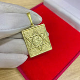 PINGENTE PLACA ESTRELA DE DAVI RETANGULAR
