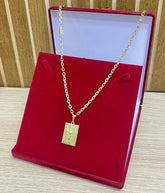 CORRENTE CADEADO 5MM + PINGENTE PLACA JESUS COM ORAÇÃO