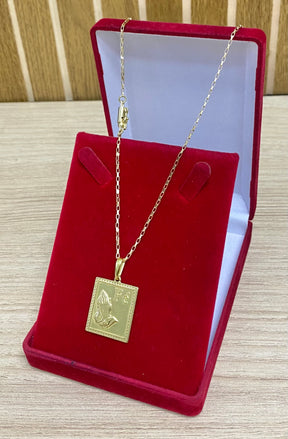 CORRENTE ELO CAIXOTINHO 1MM + PULSEIRA BRINDE + PINGENTE BRINDE