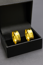 PAR DE ALIANÇAS MOD CÔNCAVA POLIDA 8MM