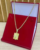 CORRENTE ELO BAIANO 5MM + PINGENTE FÉ CRAV