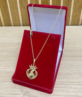 CORRENTE ELO CADEADO 2MM + PULSEIRA BRINDE + PINGENTE BRINDE