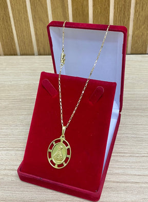 CORRENTE ELO CAIXOTINHO 1MM + PULSEIRA BRINDE + PINGENTE BRINDE