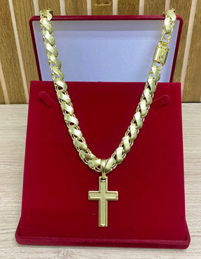 CORRENTE ELO FRISO S 12MM + PINGENTES