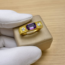 ANEL FORMATURA PEDRA VERMELHA