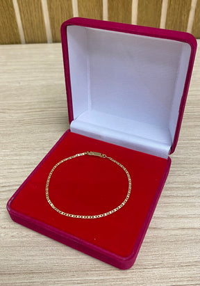 KIT CORRENTE ELO PIASTRINI 2MM + PULSEIRA BRINDE + PINGENTE BRINDE