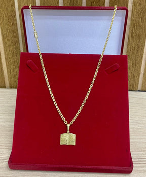 CORRENTE ELO CADEADO QUINA 4MM + PINGENTES