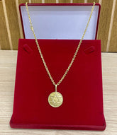 CORRENTE ELO CADEADO QUINA 4MM + PINGENTES