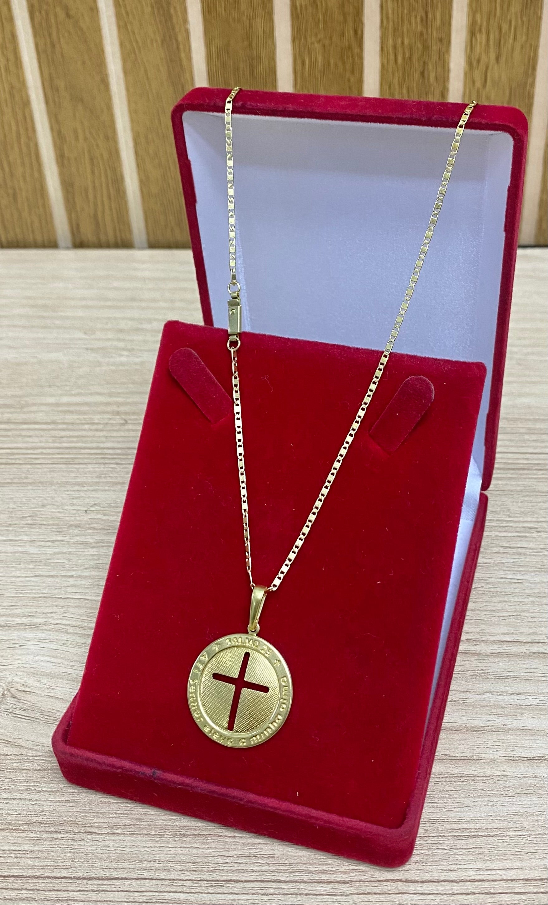 KIT CORRENTE ELO PIASTRINI 2MM + PULSEIRA BRINDE + PINGENTE BRINDE