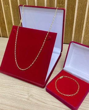 CORRENTE ELO CARTIER BOLEADO 2MM + PULSEIRA BRINDE + PINGENTE BRINDE