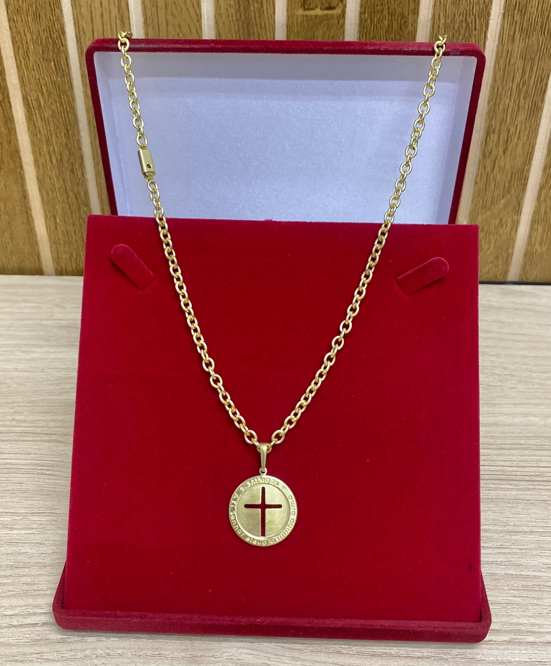 CORRENTE ELO CADEADO BOLEADO 4MM + PINGENTE BRINDE + PULSEIRA BRINDE