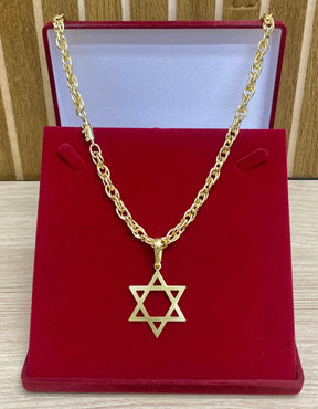 CORRENTE ELO TRANÇADO 8MM + PINGENTES