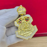 PINGENTE PERSONALIZADO  FLAMENGO CRAVEJADO C/ RESINA