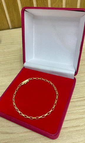 CORRENTE ELO CARTIER BOLEADO 2MM + PULSEIRA BRINDE + PINGENTE BRINDE