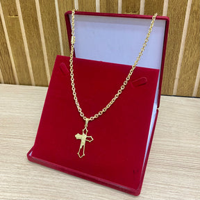 CORRENTE ELO CADEADO QUINA 6MM + PINGENTE BRINDE + PULSEIRA DE BRINDE