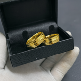 PAR DE ALIANÇAS MOD FRISO ONE 4MM