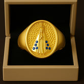 ANEL OVAL NOSSA SENHORA CRAVEJADO